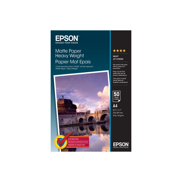 EPSON Matte Paper Heavy Weight - A4 - 50 Sheets