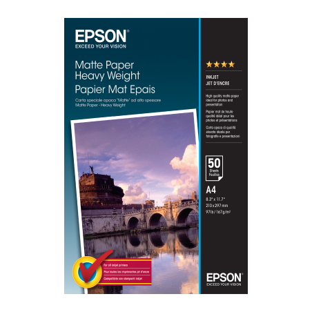 EPSON Matte Paper Heavy Weight - A4 - 50 Sheets